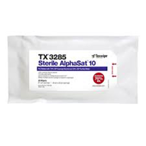AlphaSat® Sterile, Pre-Wetted Polyester Wipe, 9″x 9″