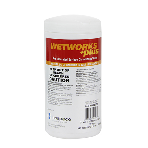 WetWorks® +Plus Disinfecting Wipes